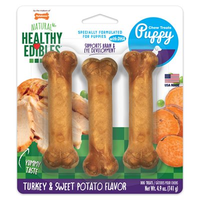 Nylabone Healthy Edibles Puppy Turkey 3 Pack