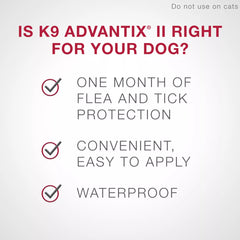 K9 Advantix II Medium Dog Once-A-Month Topical Flea & Tick Treatment - 4.6 to 11 kg
