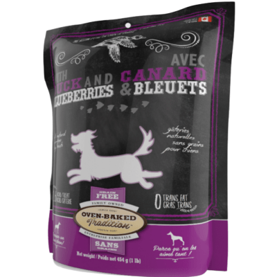 Oven Baked Tradition Grain Free Duck and Blueberry Dog Treats 454g