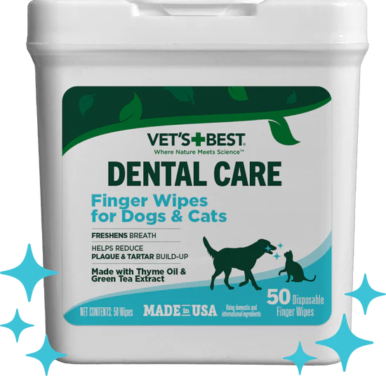 Vet's Best Dental Care Finger Wipes 50ct