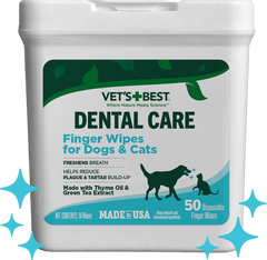Vet's Best Dental Care Finger Wipes 50ct