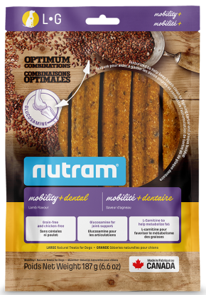 Nutram Dog Optimum Combinations Dental Treats Mobility + Lamb