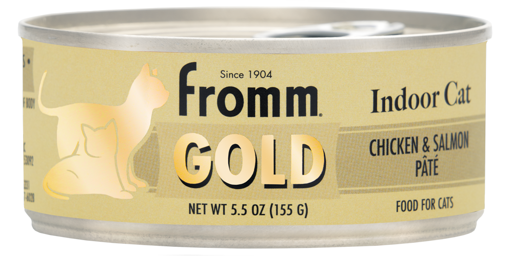 Fromm Gold Indoor Cat Hairball Control Chicken & Salmon Pate 5.5oz