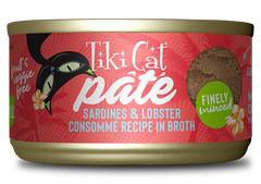 Tiki Cat Grill Pate Sardines & Lobster Consommé Recipe in Broth Wet Cat Food 2.8oz