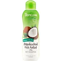 Tropiclean Oatmeal & Tea Tree Medicated Itch Relief Dog & Cat Shampoo 20oz