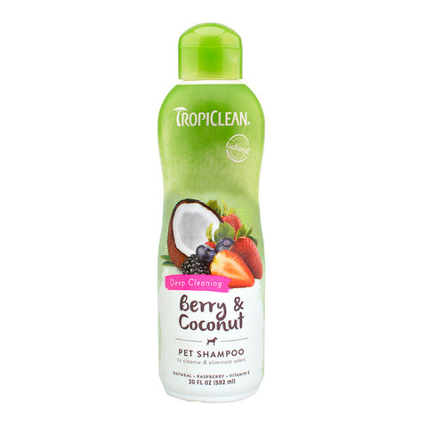 Tropiclean Berry & Coconut Deep Cleansing Dog & Cat Shampoo 20oz