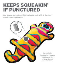 Outward Hound Invincibles Gecko 2 Squeaker Dog Toy