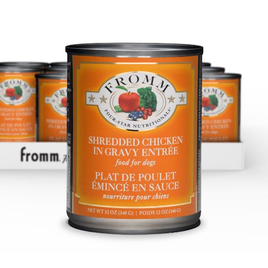 Four-Star Shredded Chicken in Gravy Entrée Wet Dog Food 13oz