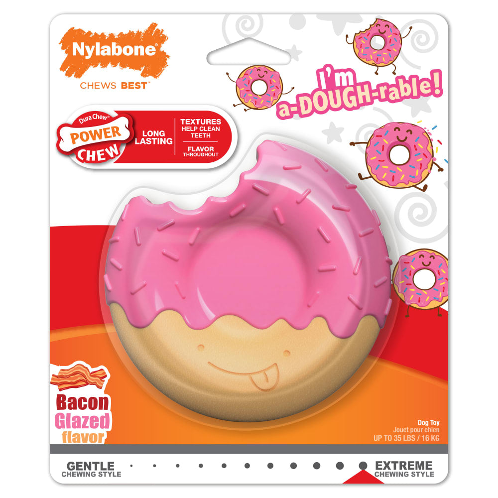 Nylabone Power Chew Donut Bacon Glazed Medium / Wolf