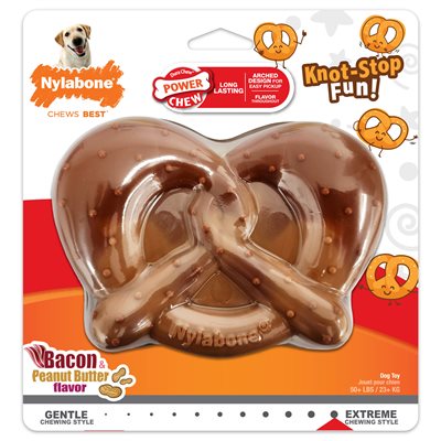 Nylabone Power Chew Pretzel Bacon Peanut Butter Extra Large / Souper