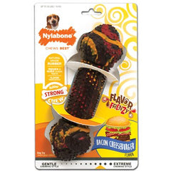 Nylabone Strong Chew Flavor Frenzy Double Action Bacon Cheeseburger