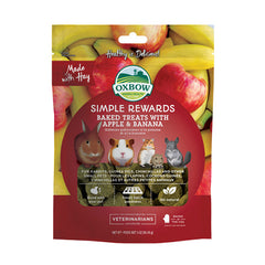 Oxbow Animal Health Simple Rewards Baked Treats with Apple & Banana 2oz