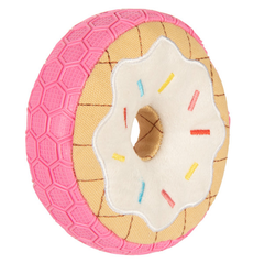 GoDog Tough N Texture Vanilla Donut Dog Toy