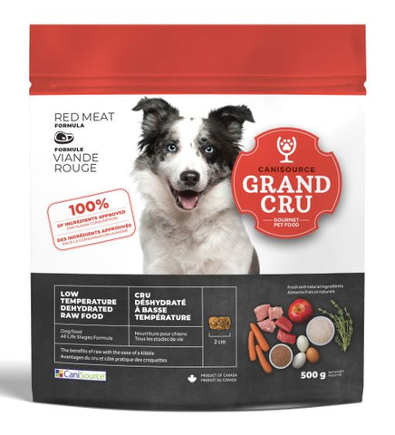 Canisource Grand Cru Low Temperature Dehydrated Raw Red Meat Formula Dog Food 500g
