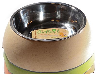 Define Planet Bamboo Bowl Round With Ss Insert Ivory Large Dog