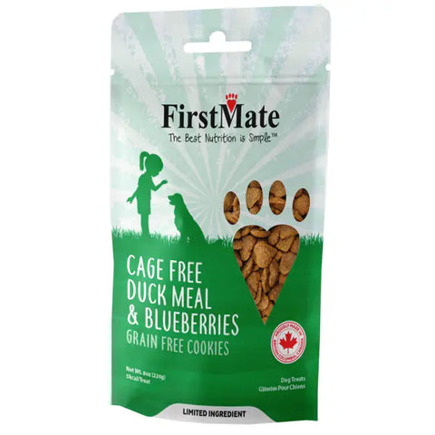 FirstMate Dog Treats Duck with Blueberry 8oz