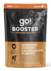 Go Booster Immune Health Shredded Chicken And Salmon In Broth Meal Topper Dog 2.8oz