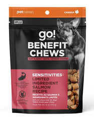Go Benefit Chews Sensitivities LID Soft and Chewy Treats Salmon Recipe Dog 170g