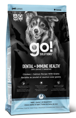 Go Dental + Immune Health Chicken + Salmon Recipe With Grains Dog 4lb