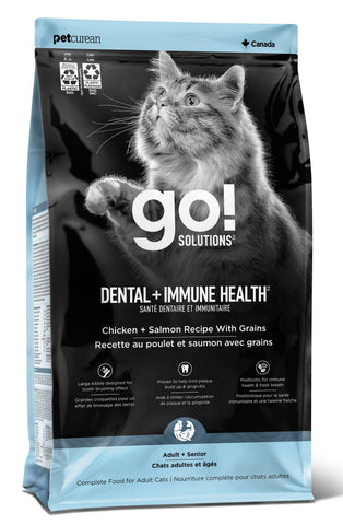 Go Dental + Immune Health Chicken + Salmon Recipe With Grains Cat 2.5lb