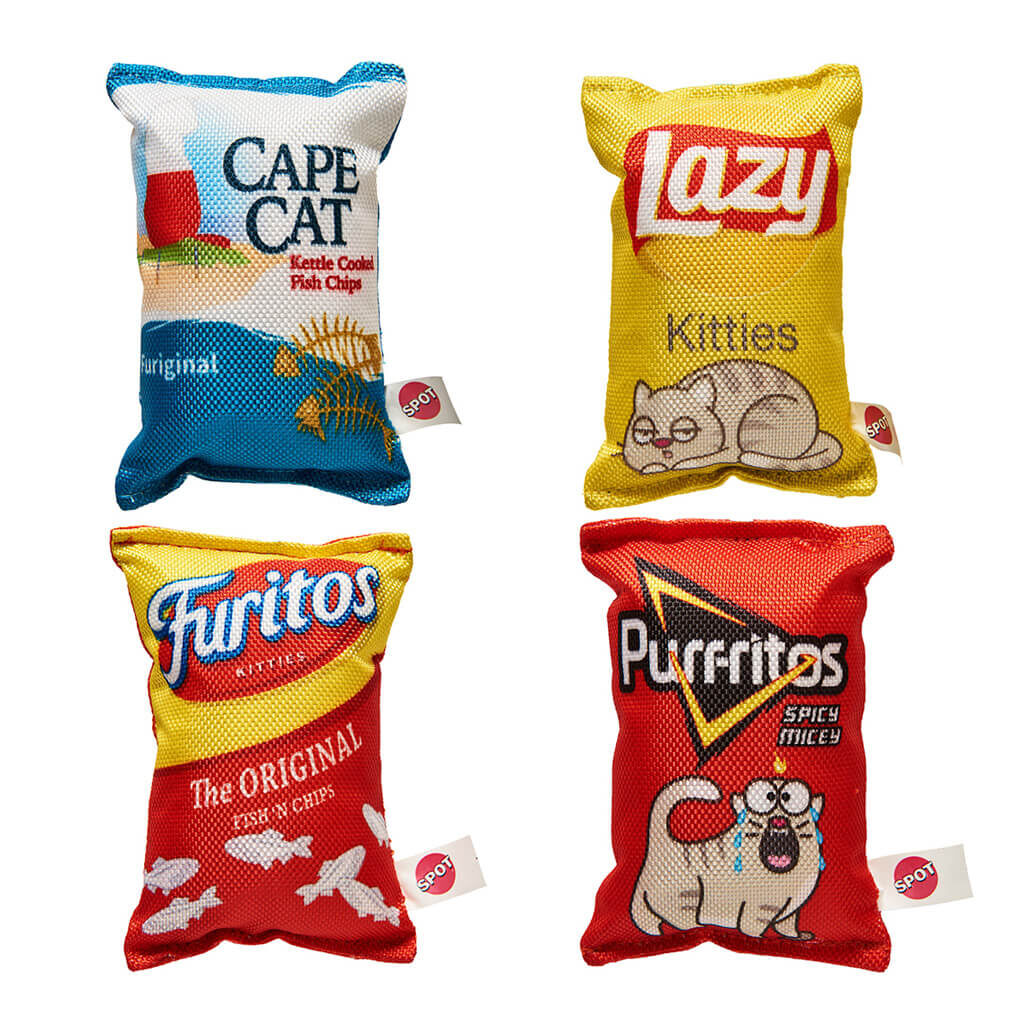 Spot Fun Food Kitty Chips Cat Toy Assorted