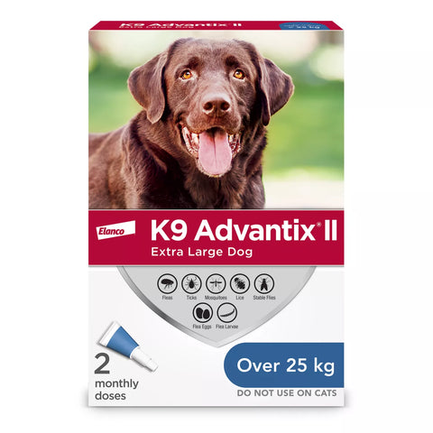 K9 Advantix II Extra Large Dog Once-A-Month Topical Flea & Tick Treatment - Over 25 kg