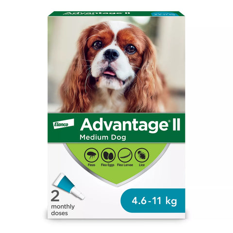 Advantage II Medium Dog Once-A-Month Topical Flea Treatment - 4.6 to 11 kg