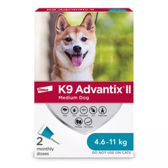 K9 Advantix II Medium Dog Once-A-Month Topical Flea & Tick Treatment - 4.6 to 11 kg