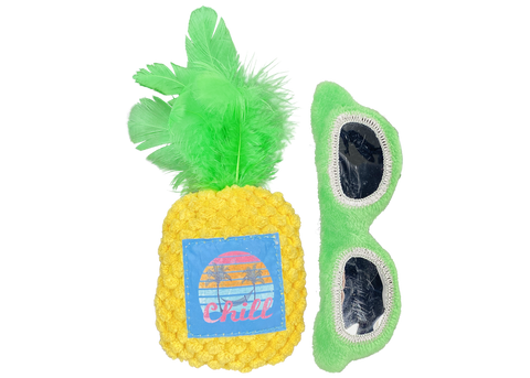 Multipet Margaritaville Sunglasses Pineapple Cat Toys