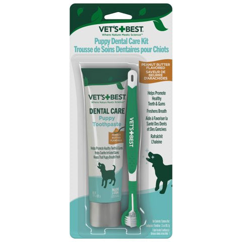 Vets Best Puppy Dental Care Kit Toothbrush And Gel