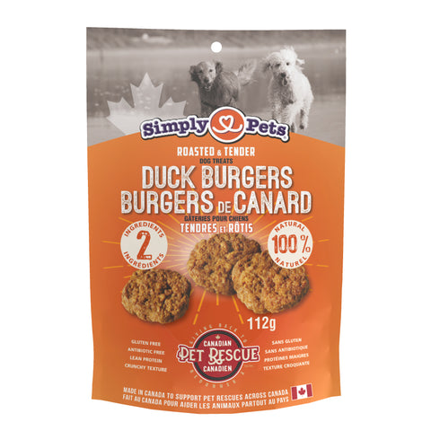 Simply Pets Duck Burgers 112g