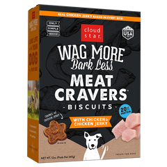Wag More Bark Less Meat Cravers Biscuits Chicken & Chicken Jerky 12oz