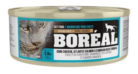 Boreal Cobb Chicken, Altanitc Salmon and Canadian Duck Wet Cat Food 80g