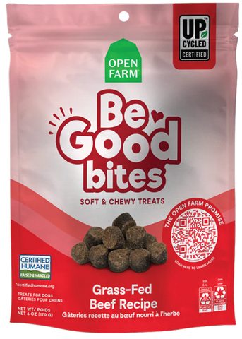 Open Farm Be Good Bites Grass Fed Beef Recipe Soft & Chewy Dog Treats 6oz