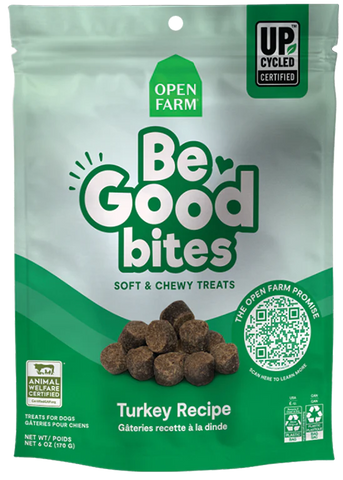 Open Farm Be Good Bites Turkey Recipe Soft & Chewy Dog Treats 6oz