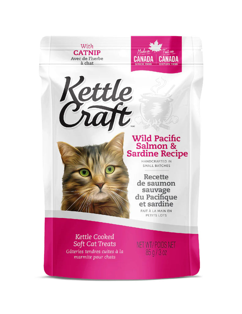 Kettle Craft Cat Treats Wild Pacific Salmon & Sardine Recipe with Catnip 85g