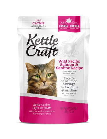 Kettle Craft Cat Treats Wild Pacific Salmon & Sardine Recipe with Catnip 85g