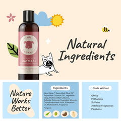 Kin + Kind Oatmeal Iitchy Dog Shampoo) - Calming Rose - 12oz