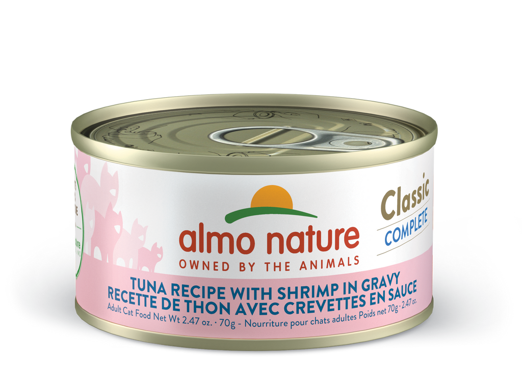 Almo Nature Classic Complete Cat Food - Tuna Recipe With Shrimp In Gravy 70g