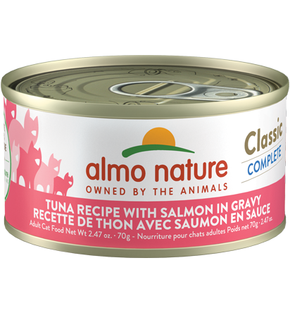 Almo Nature Classic Complete Cat Food - Tuna Recipe With Salmon In Gravy 70g