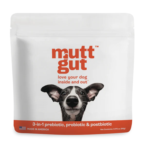 MuttGut All Natural Dog 3-in-1 Prebiotics, Probiotics & Postbiotics Digestive & Immune Support Supplement