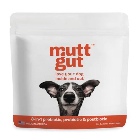 MuttGut All Natural Dog 3-in-1 Prebiotics, Probiotics & Postbiotics Digestive & Immune Support Supplement