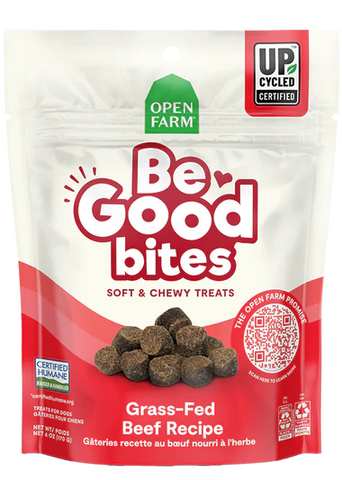 Open Farm Be Good Bites Grass Fed Beef Recipe Soft & Chewy Dog Treats 6oz