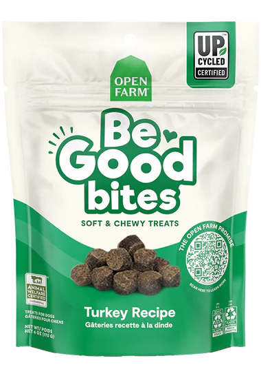 Open Farm Be Good Bites Turkey Recipe Soft & Chewy Dog Treats 6oz