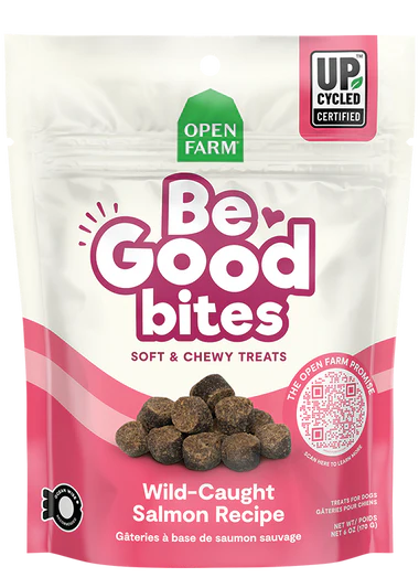 Open Farm Be Good Bites Wild Caught Salmon Recipe Treats 6oz