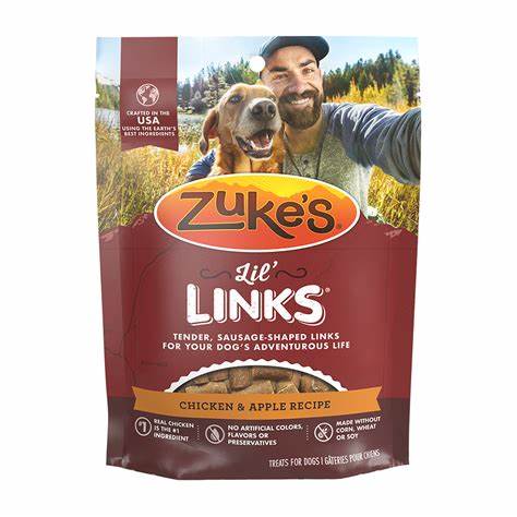 Zukes Lil' Links Dog Treats Chicken and Apple 170g