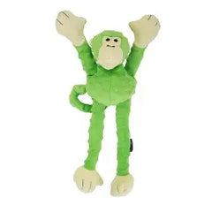 GoDog Crazy Tugs Monkey Lime Green Large Dog Toy