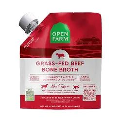 Open Farm Grass-Fed Beef Bone Broth for Dogs 12oz