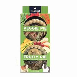 Vitakraft Veggie & Fruity Pie Treat for Rabbits, Guinea Pigs & Hamsters 4oz
