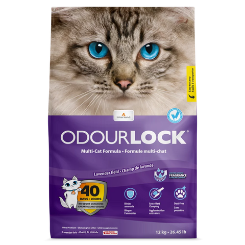 Odourlock Ultra Premium Lavender Clumping Litter Cat 12kg